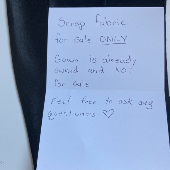 scrap fabric black satin feel with stretch - Picture 7 of 7